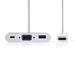 Nedis USB Adapter - USB 3.1, USB-C Male, USB-A Female / USB-C Female / VGA Female, White - Blister