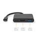 Nedis USB Multi-Port Adapter - USB 3.2 Gen 1, USB-C Male, HDMI Output / USB-A Female / USB-C Female, Black - Box