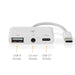 Nedis USB Multi-Port Adapter - USB 2.0, USB-C Male, USB-A Female / USB-C Female / 3.5 mm Female, White - Box