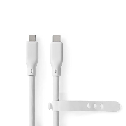 Nedis USB Cable - USB 3.2 Gen 1, USB-C Male, USB-C Male, White - Box