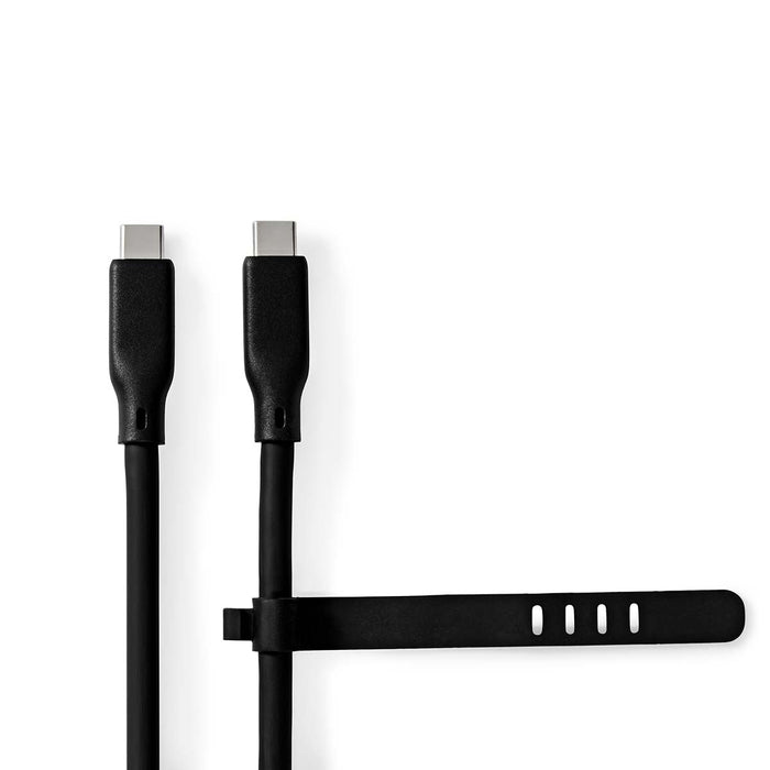 Nedis USB Cable - USB 3.2 Gen 2, USB-C Male, USB-C Male, Black - Box