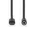 Nedis USB Adapter - USB 2.0, USB-C Male, 3.5 mm Female, Black - Box