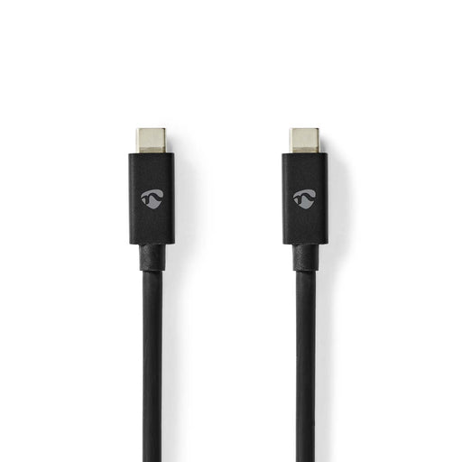 Nedis USB Cable - USB 4.0 Gen 2x2, USB-C Male, USB-C Male, Black - Box