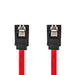 Nedis SATA Cable - 3 Gbps, SATA 7-Pin Female, SATA 7-Pin Female, Red - Box