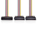 Nedis Internal Power cable - SATA 15-Pin Male, 2x SATA 15-Pin Female, Gold Plated, Multi Colour - Box