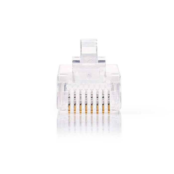 Nedis RJ45 Connector - Male, Stranded UTP CAT5, Straight, Transparent - Box