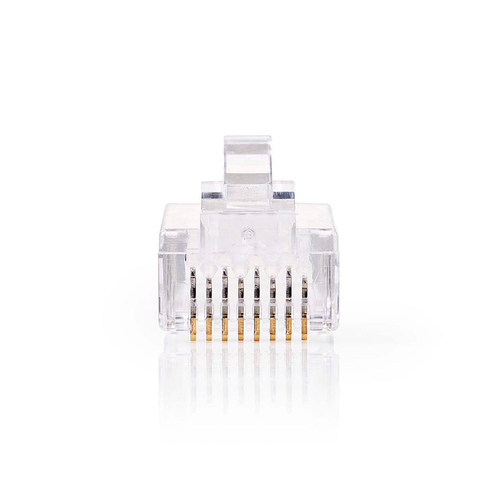 Nedis RJ45 Connector - Male, Solid UTP CAT6, Straight, Transparent - Box