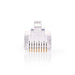 Nedis RJ45 Connector - Male, Solid UTP CAT6, Straight, Transparent - Box