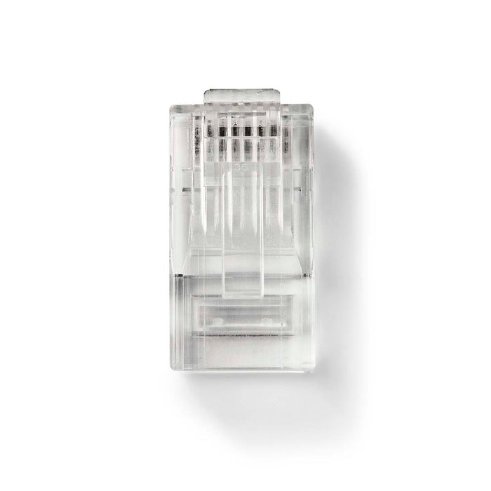 Nedis RJ45 Connector - Male, Solid UTP CAT6, Straight, Transparent - Box