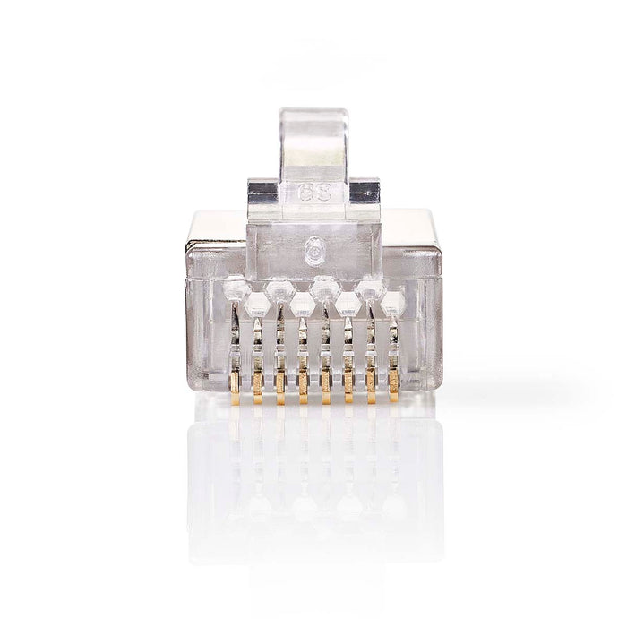 Nedis RJ45 Connector - Male, Stranded STP CAT6, Straight, Transparent - Box