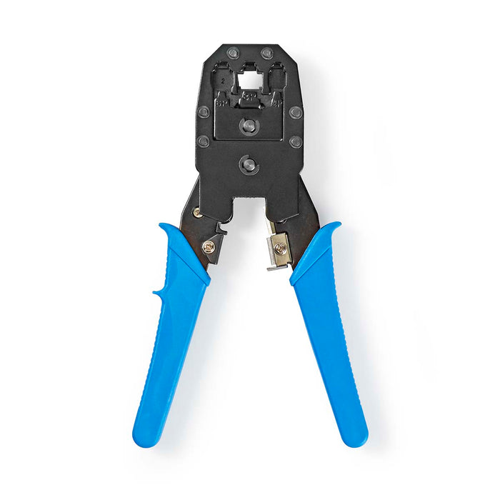 Nedis Crimp pliers - CAT5 / CAT5e / CAT6 / CAT6a / RJ10 / RJ11 / RJ45, Cutting / Plier / Stripping, ABS / Steel, ABS / Steel - Blue