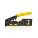 Nedis Crimp pliers - CAT5 / CAT5e / CAT6 / CAT6a / CAT7 / RJ12 / RJ45, Cutting / Plier / Stripping, Rubber / Steel, Rubber / Steel - Black / Yellow