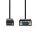 Nedis VGA Cable - DisplayPort Male, VGA Male, Nickel Plated, Black - Label