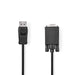 Nedis VGA Cable - DisplayPort Male, VGA Male, Nickel Plated, Black - Label