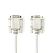 Nedis Serial Cable - D-SUB 9-Pin Male, D-SUB 9-Pin Female, Nickel Plated, Ivory - Label