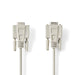 Nedis Serial Cable - D-SUB 9-Pin Male, D-SUB 9-Pin Female, Nickel Plated, Ivory - Label