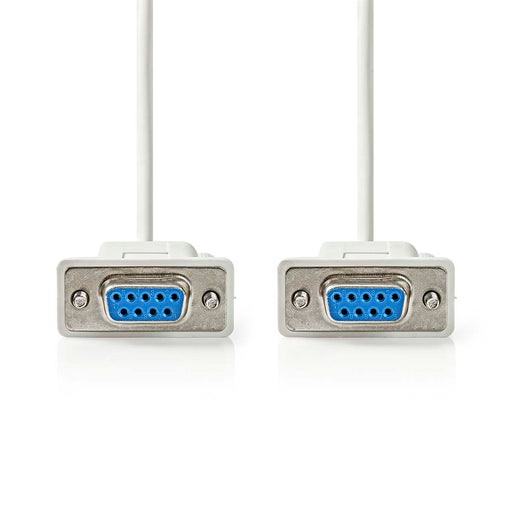 Nedis Null Modem cable - D-SUB 9-Pin Female, D-SUB 9-Pin Female, Nickel Plated, Ivory - Label