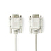 Nedis Null Modem cable - D-SUB 9-Pin Female, D-SUB 9-Pin Female, Nickel Plated, Ivory - Label