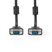 Nedis VGA Cable - VGA Male, VGA Male, Nickel Plated, Black - Label