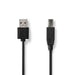 Nedis USB Cable - USB 2.0, USB-A Male, USB-B Male, Black - Label