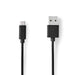 Nedis USB Cable - USB 2.0, USB-A Male, USB Micro-B Male, Black - Label