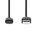 Nedis USB Cable - USB 3.2 Gen 2, USB-A Male, USB-C Male, Black - Label