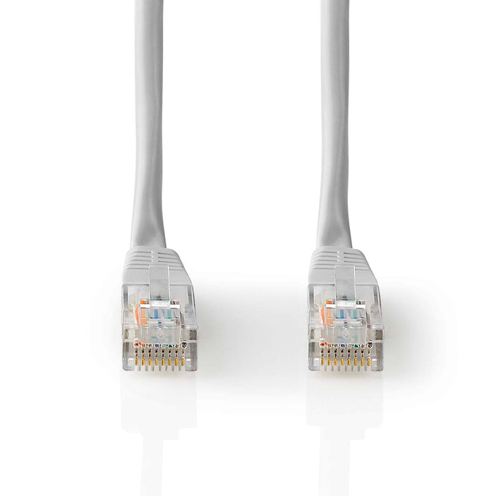 Nedis CAT5e Cable - U/UTP, RJ45 Male, RJ45 Male, Grey - Label