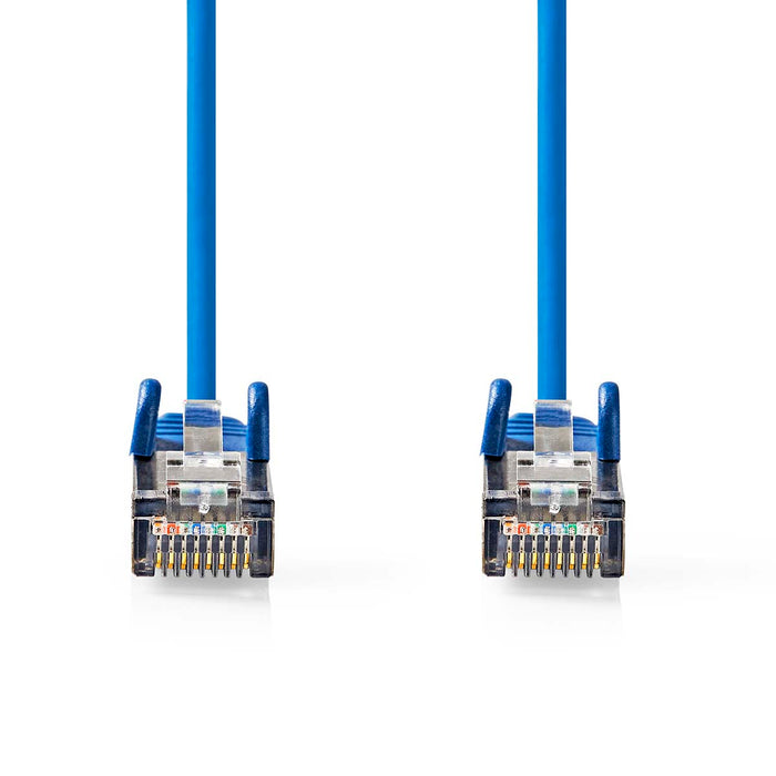 Nedis CAT5e Cable - SF/UTP, RJ45 Male, RJ45 Male, Blue - Label