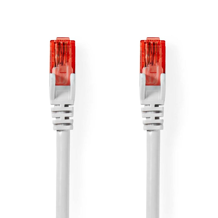 Nedis CAT6 Cable - RJ45 Male, RJ45 Male, U/UTP, White - Label