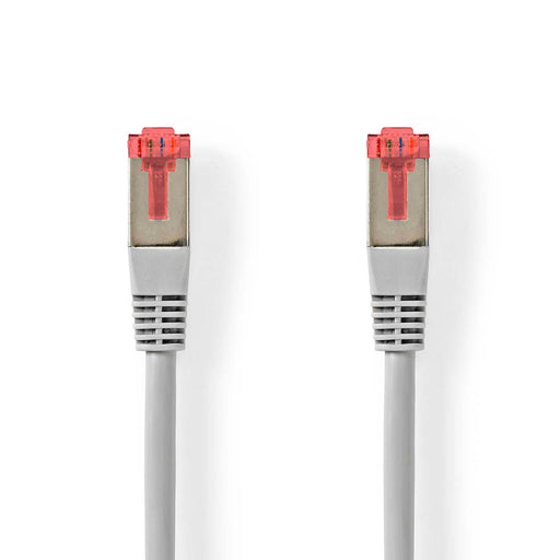 Nedis CAT6 Cable - RJ45 Male, RJ45 Male, SF/UTP, Grey - Label