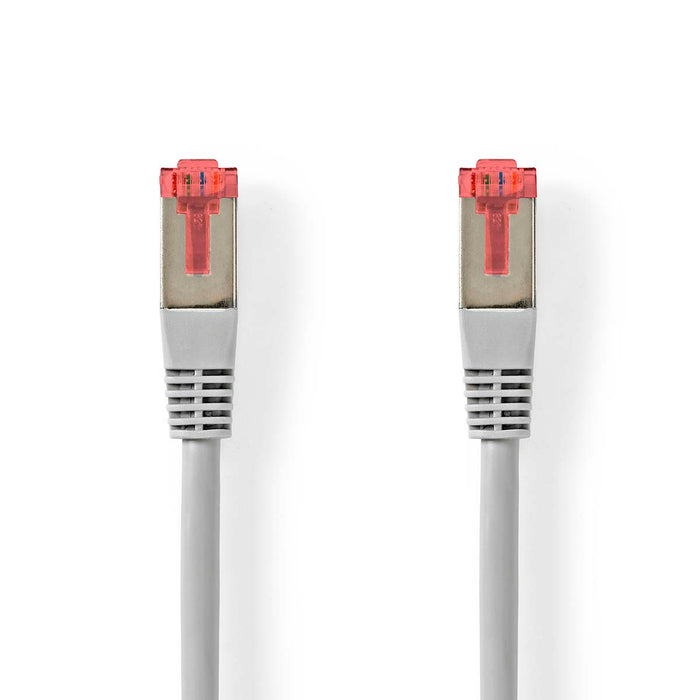 Nedis CAT6 Cable - RJ45 Male, RJ45 Male, SF/UTP, Grey - Label