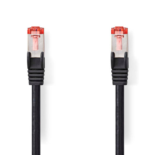 Nedis CAT6 Cable - RJ45 Male, RJ45 Male, S/FTP, Black - Label