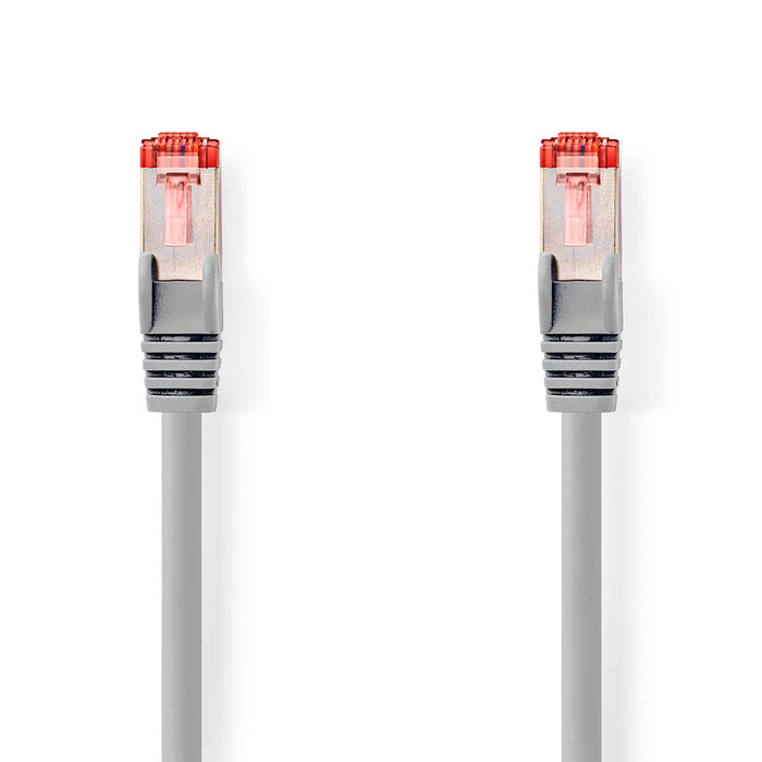 Nedis CAT6 Cable - RJ45 Male, RJ45 Male, S/FTP, Grey - Label