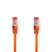 Nedis CAT6 Cable - RJ45 Male, RJ45 Male, S/FTP, Orange - Label