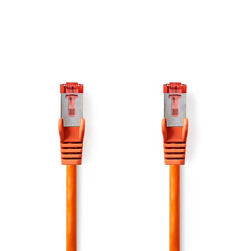 Nedis CAT6 Cable - RJ45 Male, RJ45 Male, S/FTP, Orange - Label