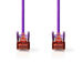 Nedis CAT6 Cable - RJ45 Male, RJ45 Male, S/FTP, Violet - Label