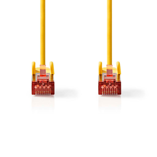 Nedis CAT6 Cable - RJ45 Male, RJ45 Male, S/FTP, Yellow - Label