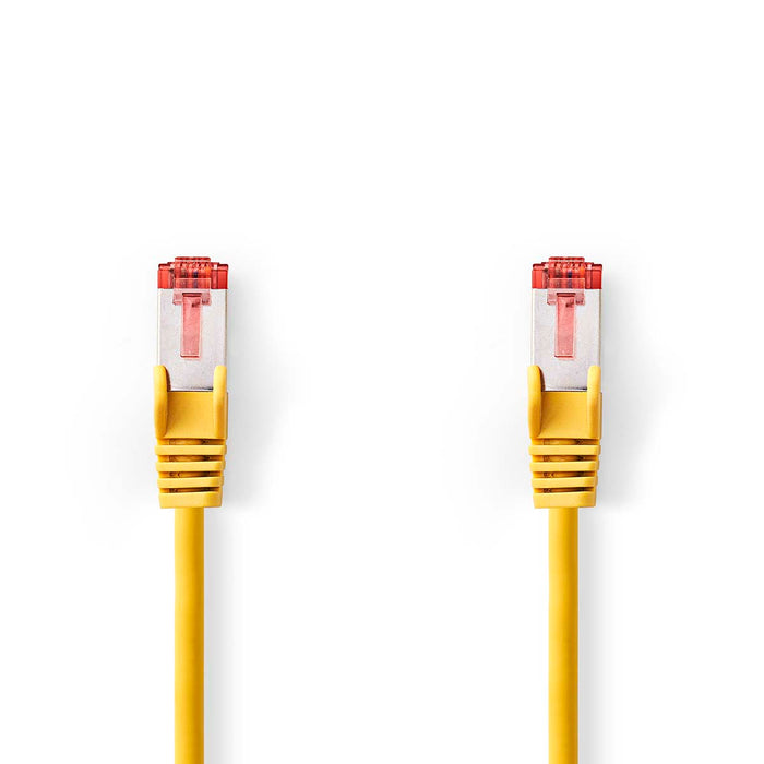 Nedis CAT6 Cable - RJ45 Male, RJ45 Male, S/FTP, Yellow - Label