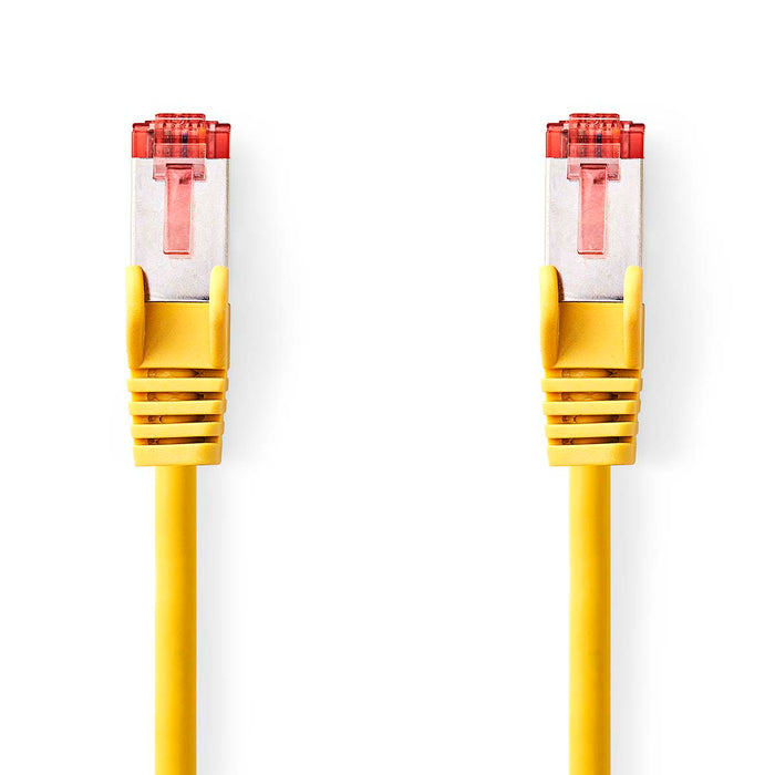 Nedis CAT6 Cable - RJ45 Male, RJ45 Male, S/FTP, Yellow - Label