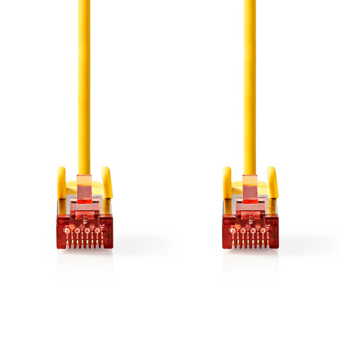 Nedis CAT6 Cable - RJ45 Male, RJ45 Male, S/FTP, Yellow - Label