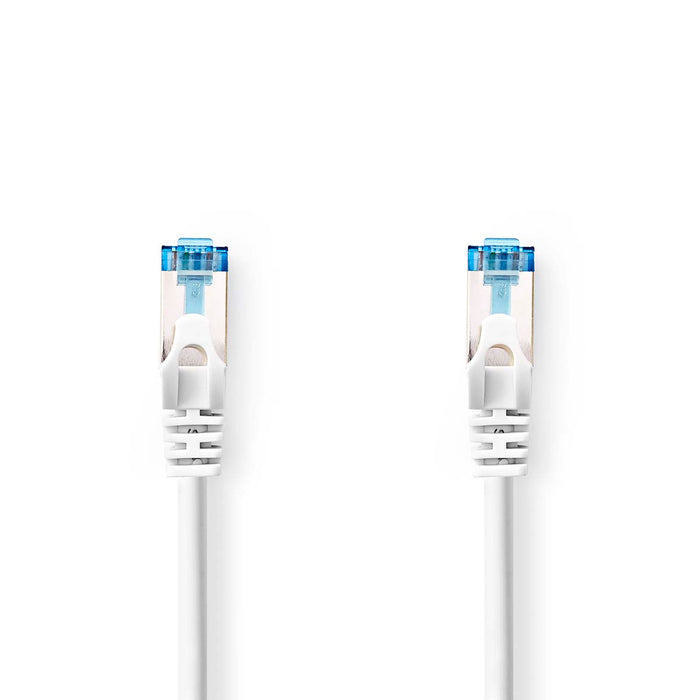 Nedis CAT6a Cable - S/FTP, RJ45 Male, RJ45 Male, White - Label