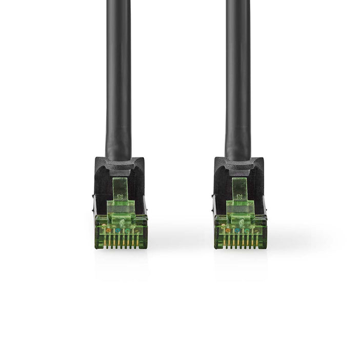 Nedis CAT7 Cable - S/FTP, RJ45 Male, RJ45 Male, Black - Label