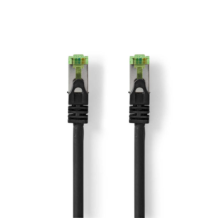 Nedis CAT7 Cable - S/FTP, RJ45 Male, RJ45 Male, Black - Label