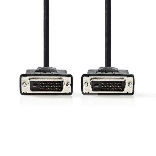 Nedis DVI Cable - DVI-D 24+1-Pin Male, DVI-D 24+1-Pin Male, 1080p, Black - Polybag