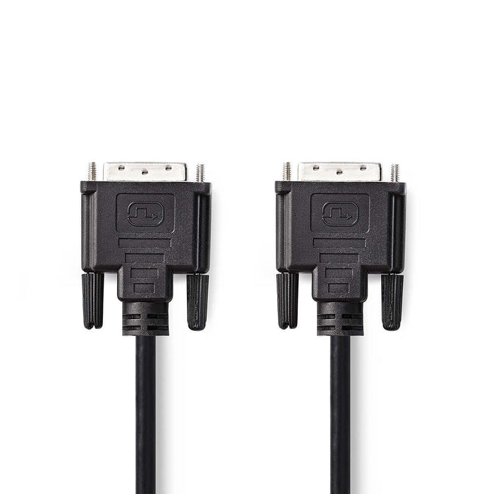 Nedis DVI Cable - DVI-D 24+1-Pin Male, DVI-D 24+1-Pin Male, 1080p, Black - Polybag