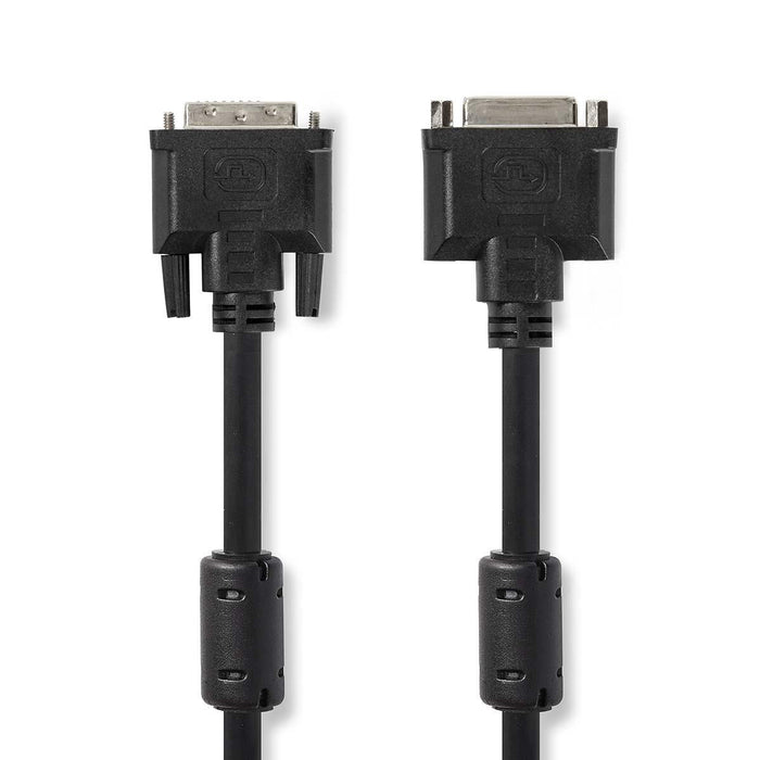 Nedis DVI Cable - DVI-I 24+5-Pin Male, DVI-I 24+5-Pin Female, 2560x1600, Black - Polybag