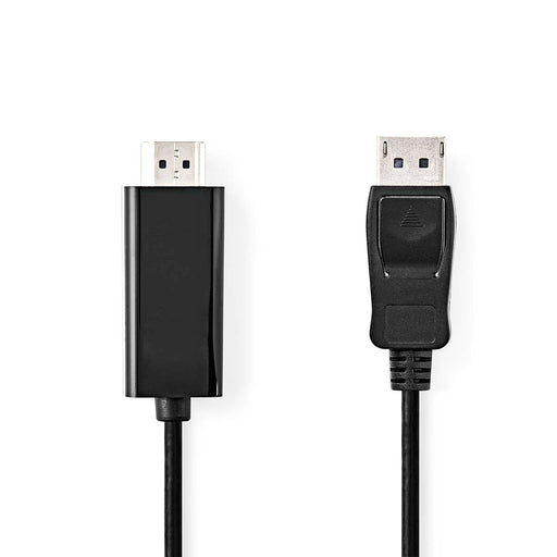 Nedis DisplayPort Cable - DisplayPort Male, HDMI Connector, 1080p, Black - Envelope