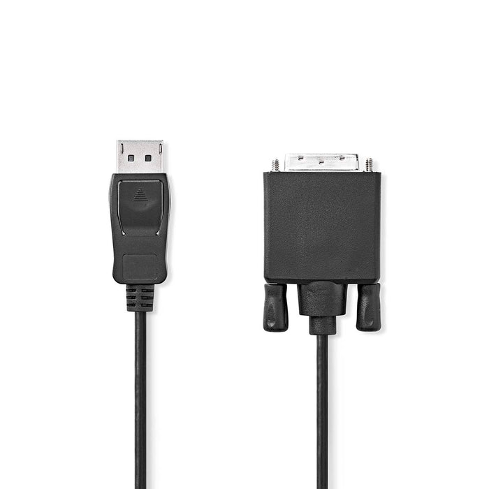 Nedis DisplayPort Cable - DisplayPort Male, DVI-D 24+1-Pin Male, 1080p, Black - Polybag