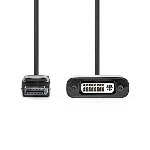 Nedis DisplayPort Adapter - DisplayPort Male, DVI-D 24+1-Pin Female, 1080p, Black - Polybag