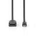 Nedis Mini DisplayPort Cable - DisplayPort 1.4, Mini DisplayPort Male, DisplayPort Female, Black - Polybag